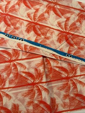 Cotton and Steel Poolside - Palms - Pink Unbleached Cotton Fabric